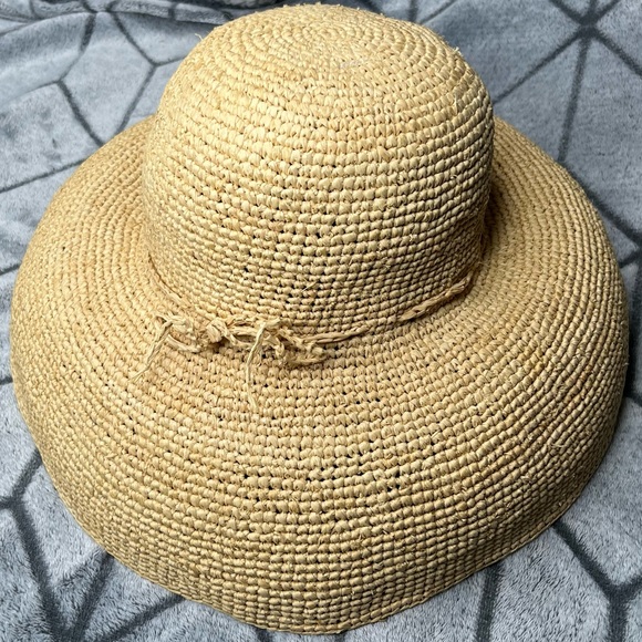 Onigo Genuine Raffia Raphia Handmade in Madagascar Sun Hat with bow - Picture 2 of 7